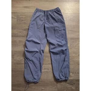 NWT Victoria's Secret PINK XS Pants Parachute Cargo Blue Low Rise Jogger pants